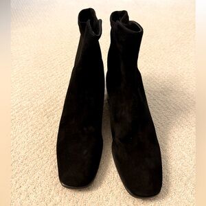 Stuart Weitzman suede black booties